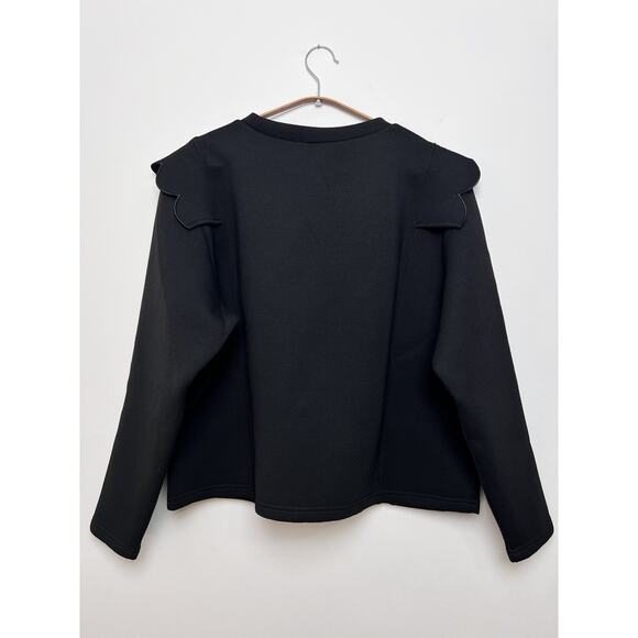 Compania Fantastica Statement‎ Black Waves Sweater Size Large Long Sleeves - Picture 4 of 9